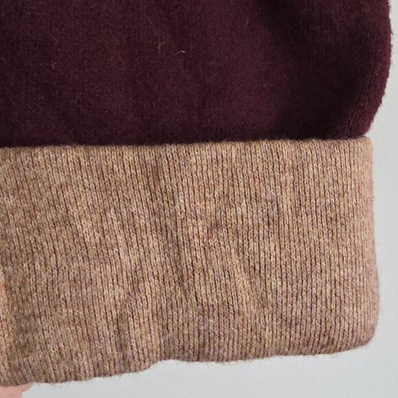 *SOLD* MASSIMO DUTTI | Cotton Cashmere Sweater Burgundy Red Sz S - Picture 4 of 5